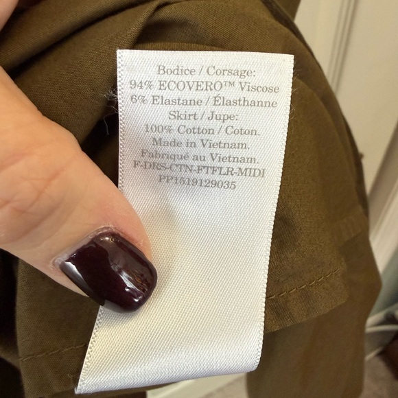 Everlane The Riviera Dress Olive Large - Picture 5 of 11